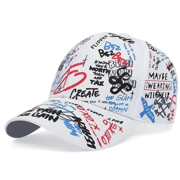 fashion Letter Baseball Cap Graffiti Sun Hip Hop Cap Visor Spring Hat Men Adjustable Snapback Cotton Cap For Women Men Hats - Image 7
