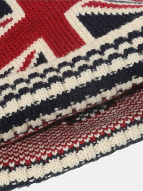 Roll Rim US Flag Knit Hat - Image 2