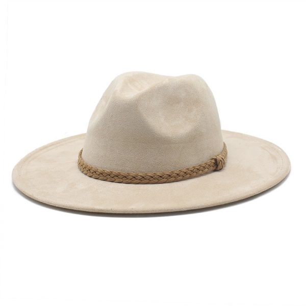 Western Cowboy Hat Sun Shade Sun Shield Hat Mens And Womens Suede Casual Versatile Knight Hat - Image 7