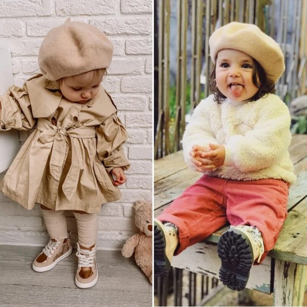 Wool Baby Girl Hat Winter Autumn Kids Beret Hat for Girls Accessories Fashion Baby Cap Infant Stuff 2-8Y - Image 2
