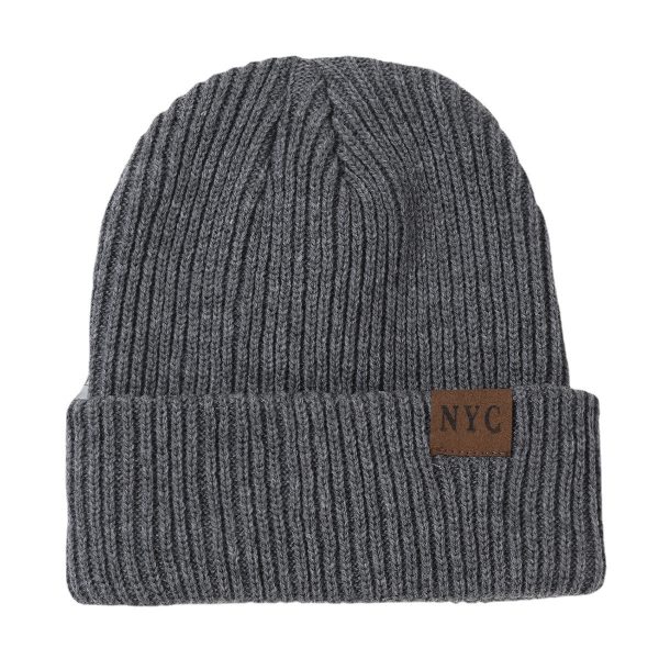 Autumn And Winter New Hat General Solid Color Flip Edge Warm Windproof Knitted Cap - Image 11