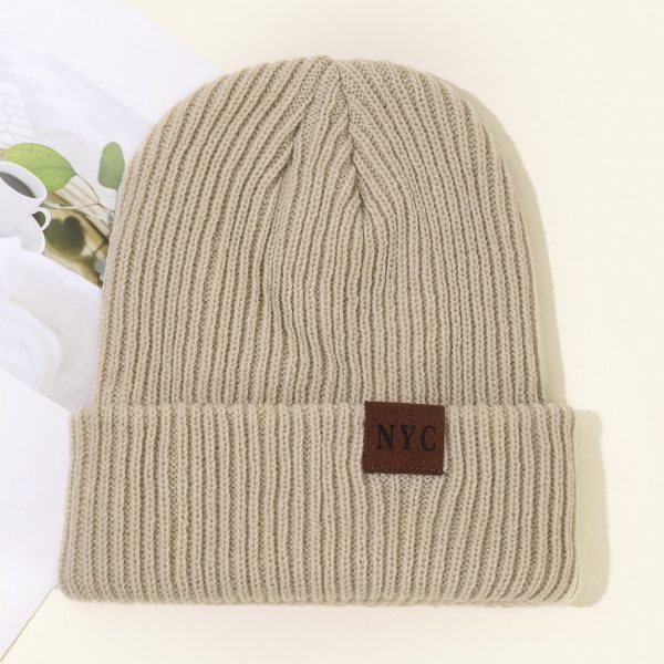 Autumn And Winter New Hat General Solid Color Flip Edge Warm Windproof Knitted Cap - Image 10
