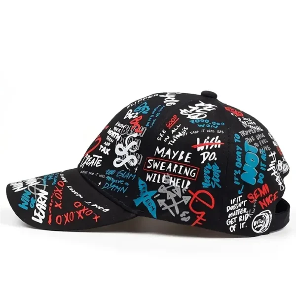 fashion Letter Baseball Cap Graffiti Sun Hip Hop Cap Visor Spring Hat Men Adjustable Snapback Cotton Cap For Women Men Hats - Image 4