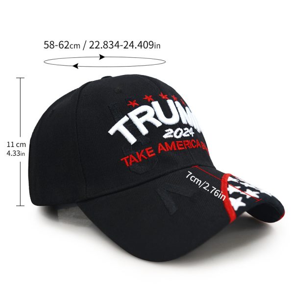 American embroidered baseball cap Trump peaked cap sun protection sun hat couple style sports cap - Image 4
