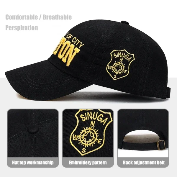 Soft Top Sports Baseball Cap Cotton 3D Embroidery Unisex Snapback Cap Tennis Hat Dad Cap - Image 5
