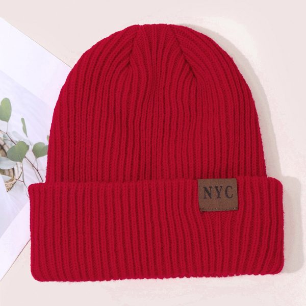 Autumn And Winter New Hat General Solid Color Flip Edge Warm Windproof Knitted Cap - Image 12