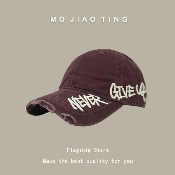 Summer sun shading letter embroidery versatile face enhancing small duckbill hat - Image 3