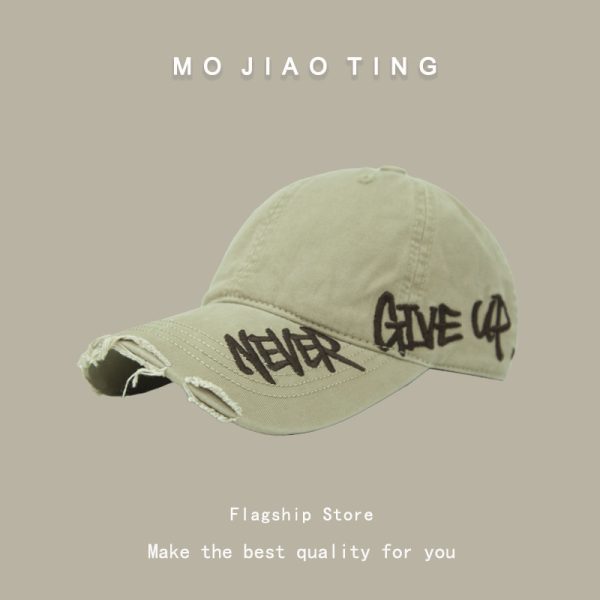 Summer sun shading letter embroidery versatile face enhancing small duckbill hat - Image 2