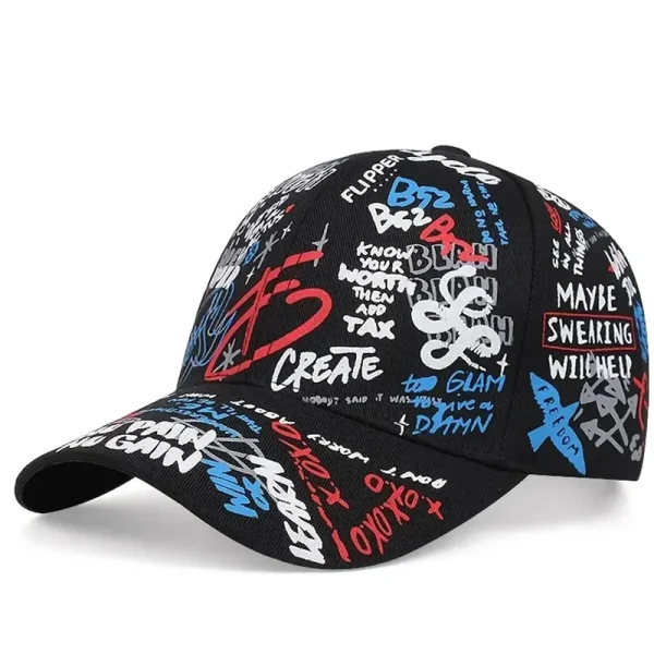 fashion Letter Baseball Cap Graffiti Sun Hip Hop Cap Visor Spring Hat Men Adjustable Snapback Cotton Cap For Women Men Hats - Image 3