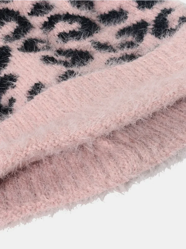 Leopard Hat with Pompom - Image 2