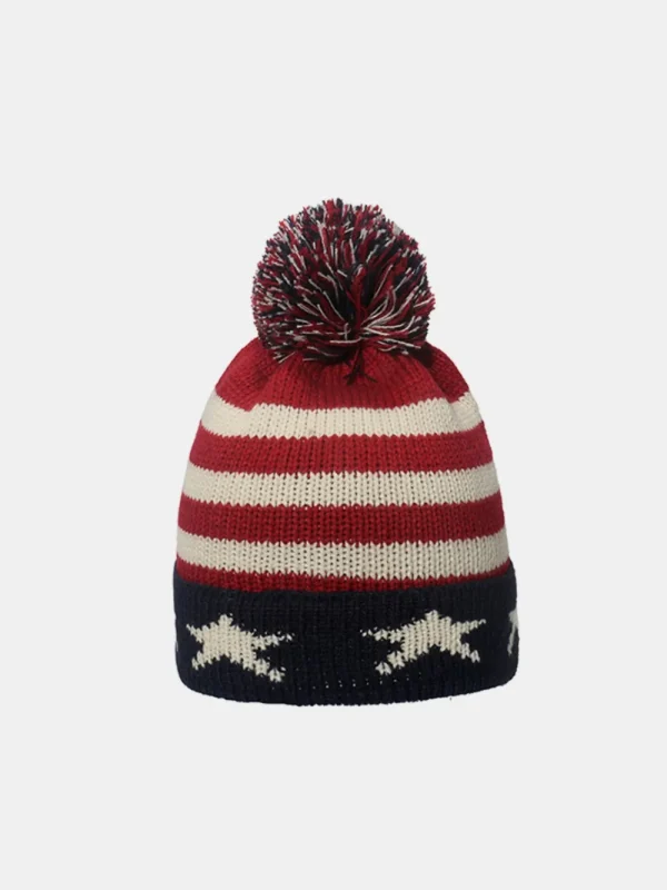 Roll Rim US Flag Knit Hat - Image 4