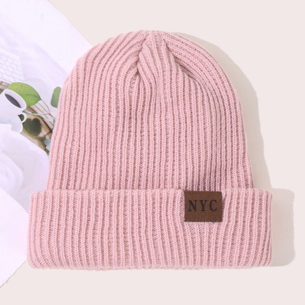 Autumn And Winter New Hat General Solid Color Flip Edge Warm Windproof Knitted Cap - Image 8
