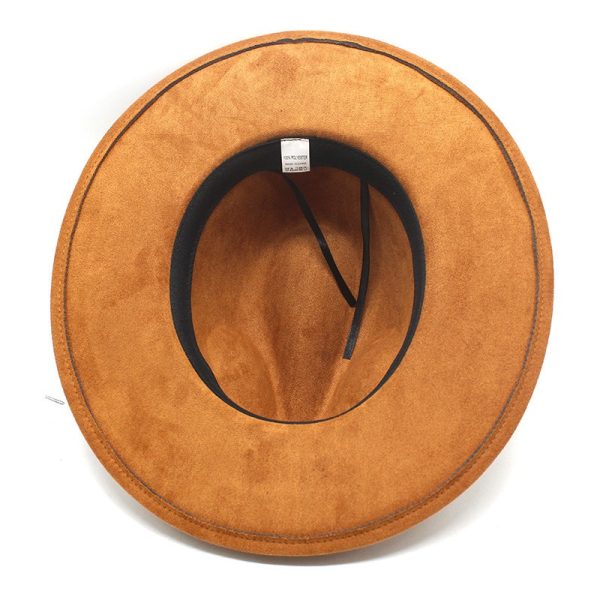 Western Cowboy Hat Sun Shade Sun Shield Hat Mens And Womens Suede Casual Versatile Knight Hat - Image 5
